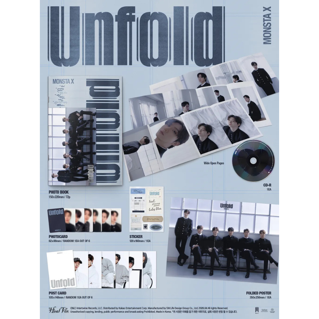 MONSTA X - AMERICAN STUDIO ALBUM [UNFOLD] (4 VERSIONS) - LightUpK