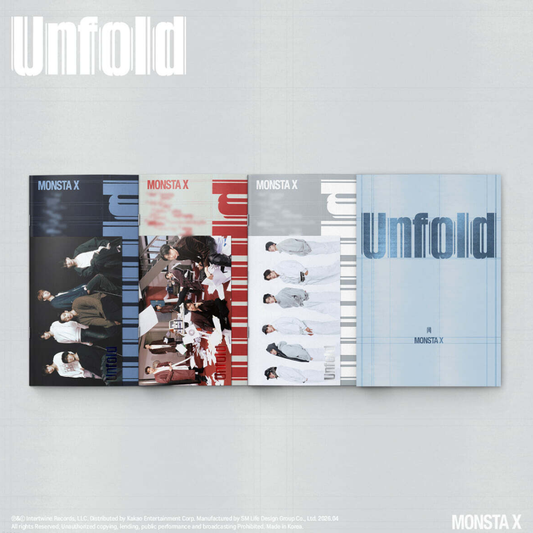 (PRE-ORDER) MONSTA X - AMERICAN STUDIO ALBUM [UNFOLD] (4 VERSIONS) RANDOM - LightUpK