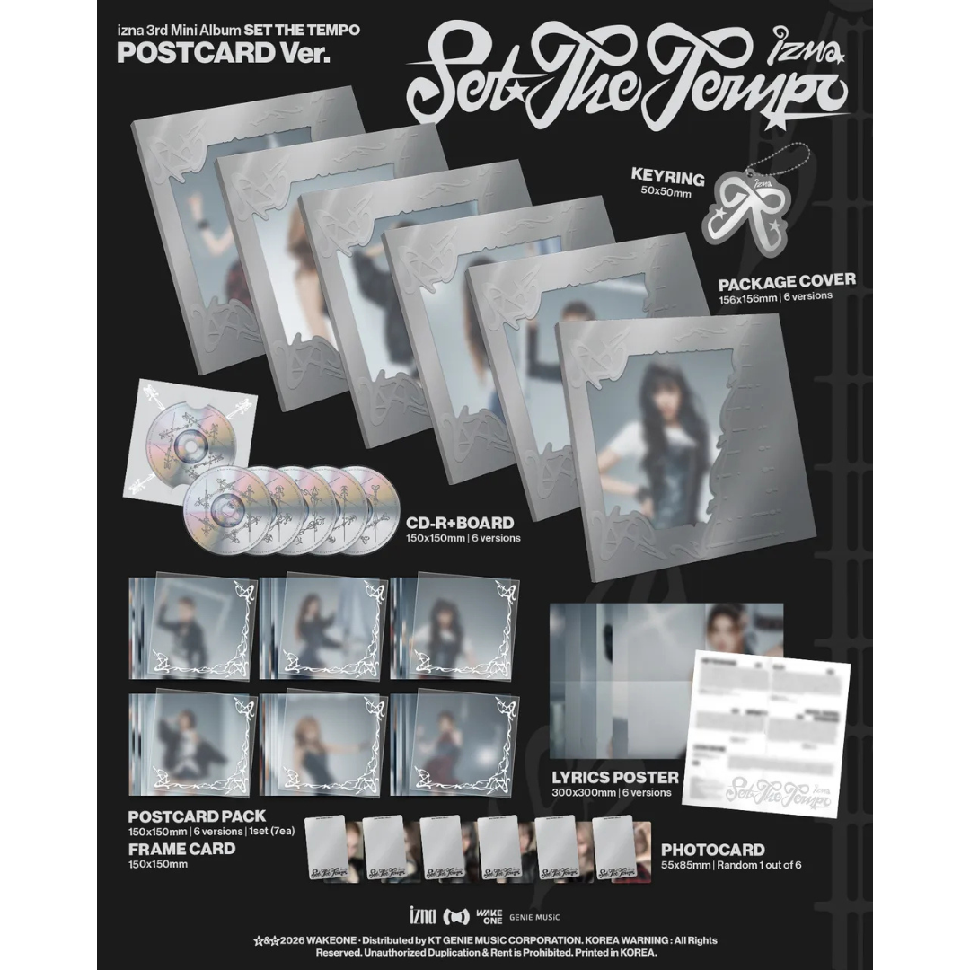 (PRE-ORDER) IZNA - 3RD MINI ALBUM [SET THE TEMPO] POSTCARD VER. (6 VERSIONS) RANDOM - LightUpK