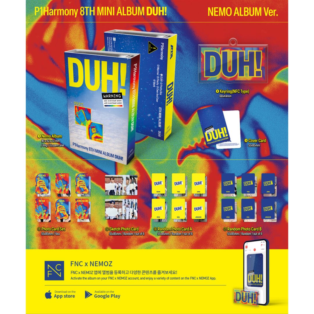 (PRE-ORDER) P1HARMONY - 8TH MINI ALBUM [DUH!] NEMO ALBUM VER. - LightUpK