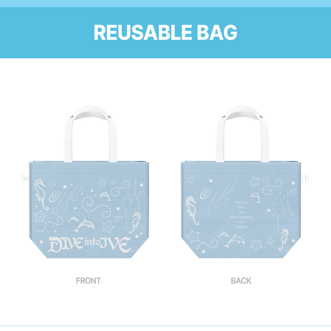 (PRE-ORDER) IVE - 15 REUSABLE BAG / 2026 IVE THE 4TH FAN CONCERT [DIVE into IVE] OFFICIAL MD - LightUpK