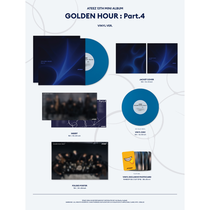 (PRE-ORDER) [HELLO82] [POP-UP EXCLUSIVE] ATEEZ - GOLDEN HOUR : PART.4 VINYL