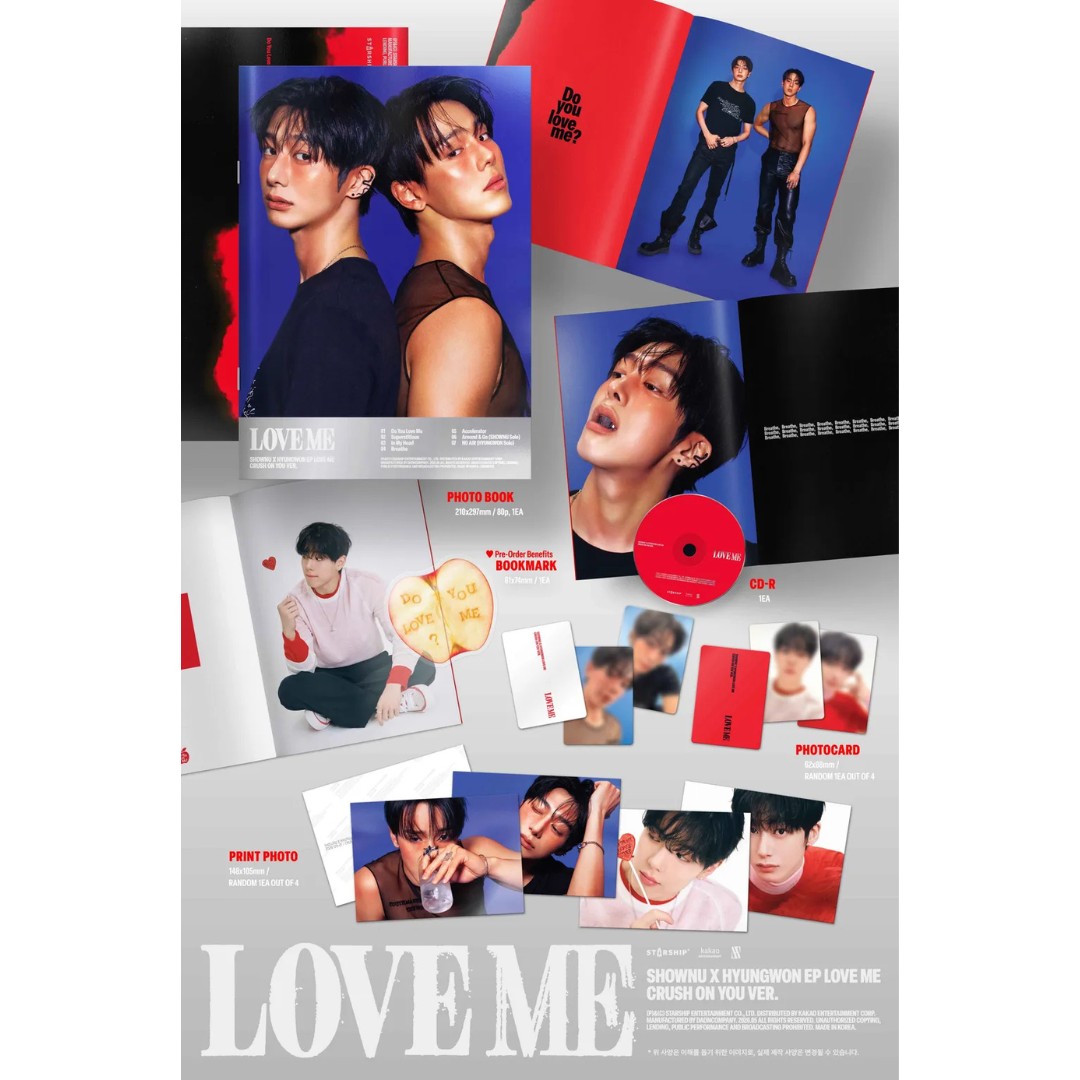 (PRE-ORDER) SHOWNU X HYUNGWON - EP [LOVE ME] (CRUSH ON YOU VER.) - LightUpK