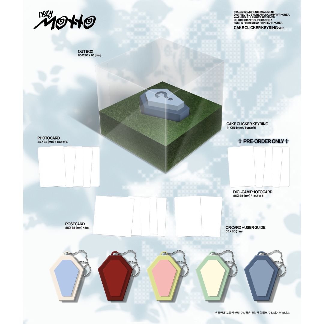 (PRE-ORDER) ITZY - [MOTTO] CAKE CLICKER KEYRING VER. - LightUpK