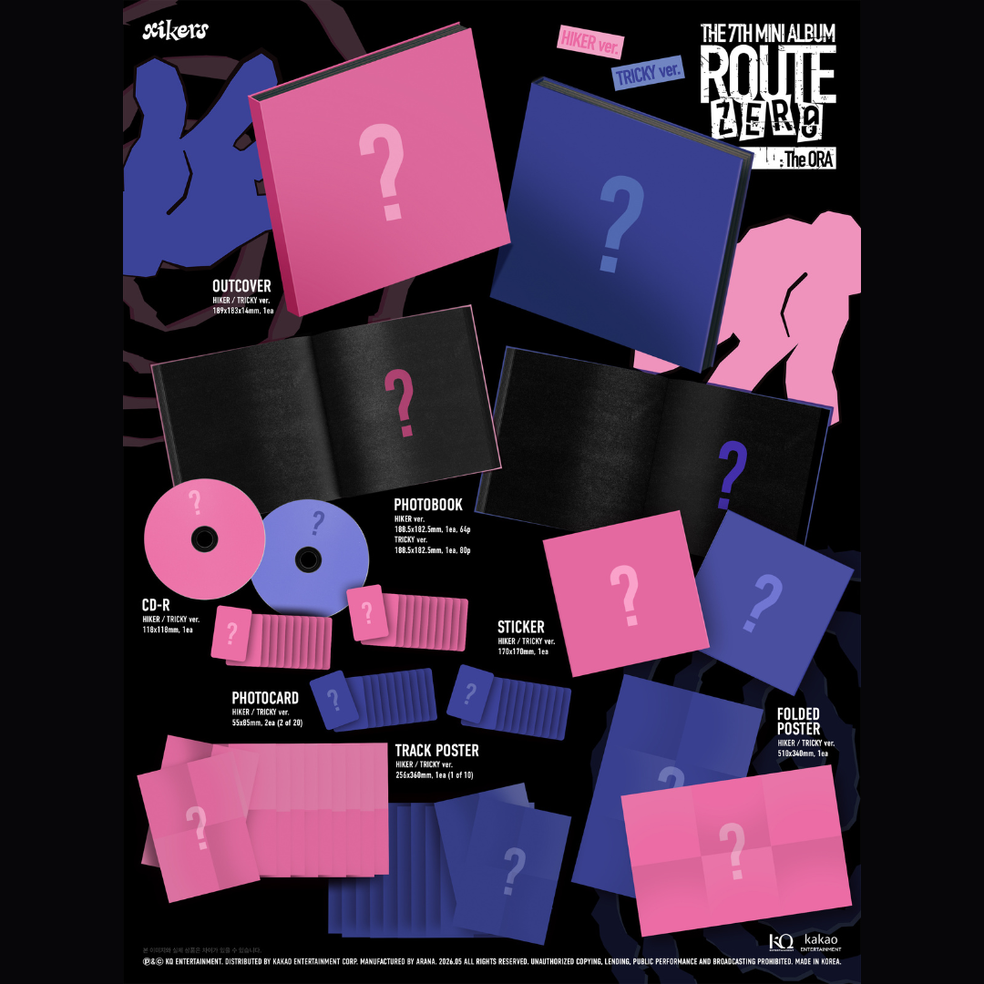 (PRE-ORDER) XIKERS - 7TH MINI ALBUM [ROUTE ZERO : THE ORA] (2 VERSIONS) RANDOM - LightUpK