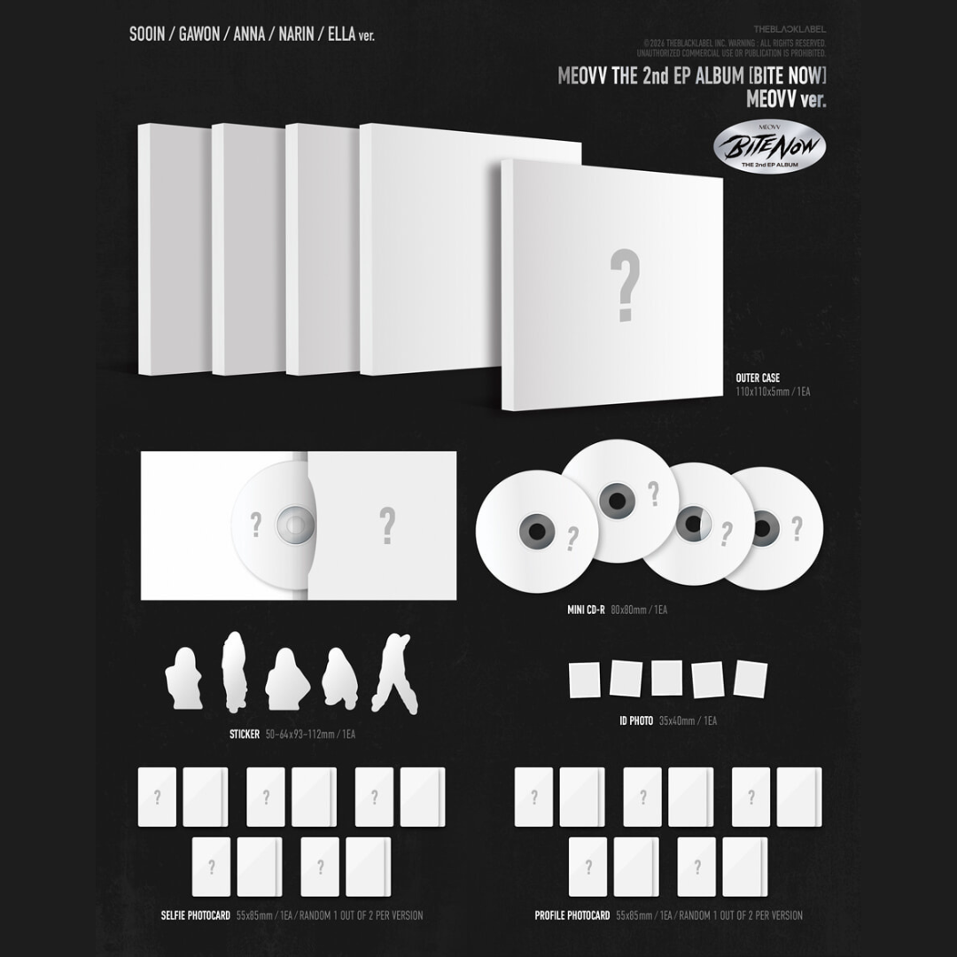 (PRE-ORDER) MEOVV - THE 2ND EP ALBUM [BITE NOW] (MEOVV VER.) (5 VERSIONS) RANDOM - LightUpK