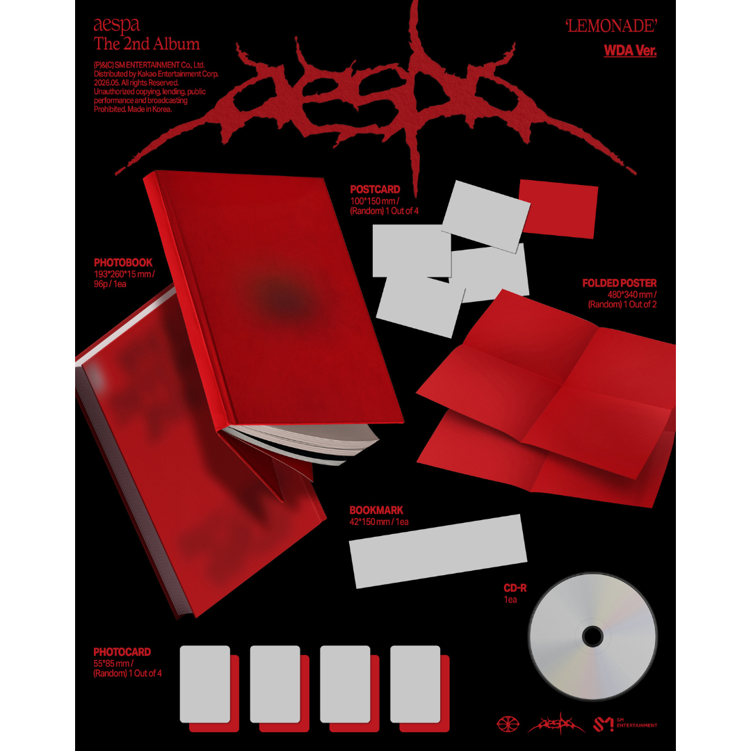 (PRE-ORDER) AESPA - 2ND ALBUM [LEMONADE] (WDA VER.) - LightUpK