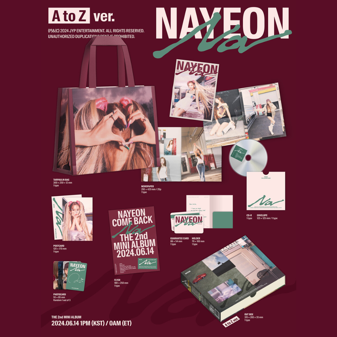 NAYEON (TWICE) - 2ND MINI ALBUM [NA] (LIMITED EDITION A TO Z VER.) - LightUpK