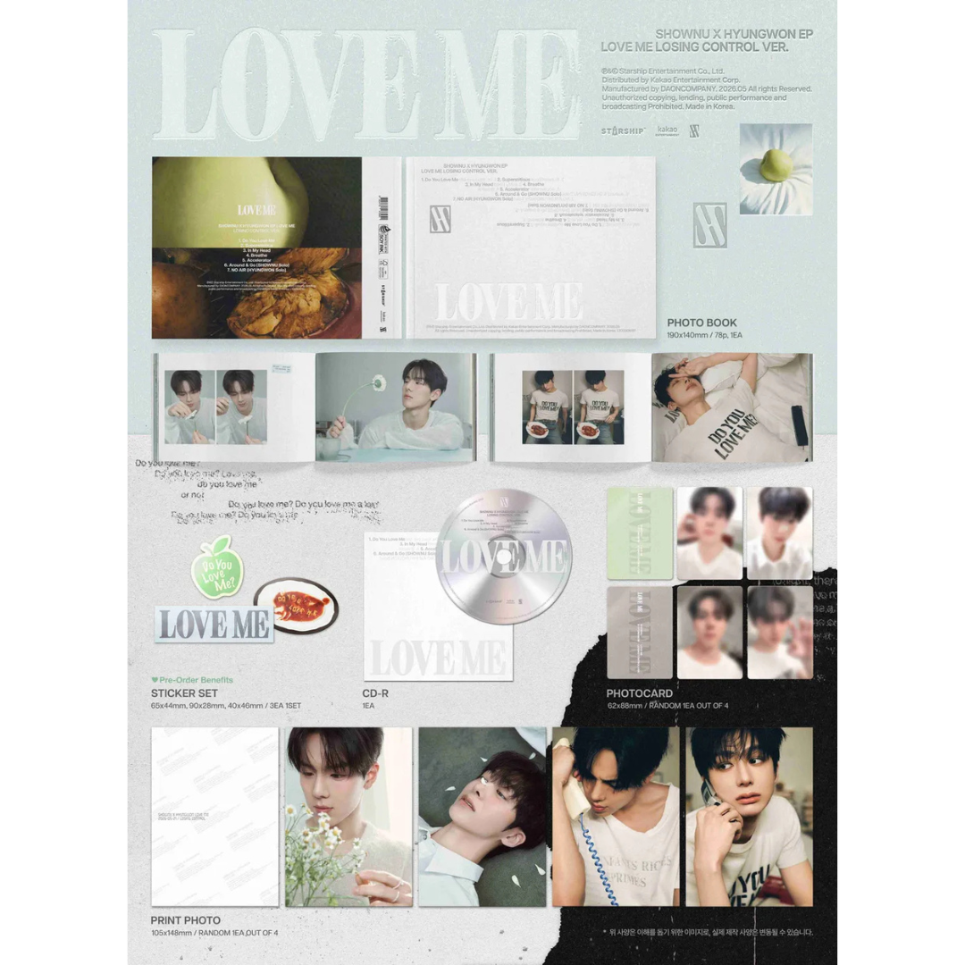 (PRE-ORDER) SHOWNU X HYUNGWON - EP [LOVE ME] (LOSING CONTROL VER.) - LightUpK