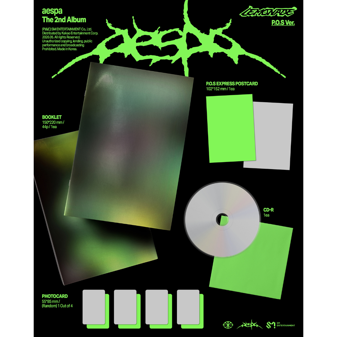 (PRE-ORDER) AESPA - 2ND ALBUM [LEMONADE] (P.O.S VER.) - LightUpK