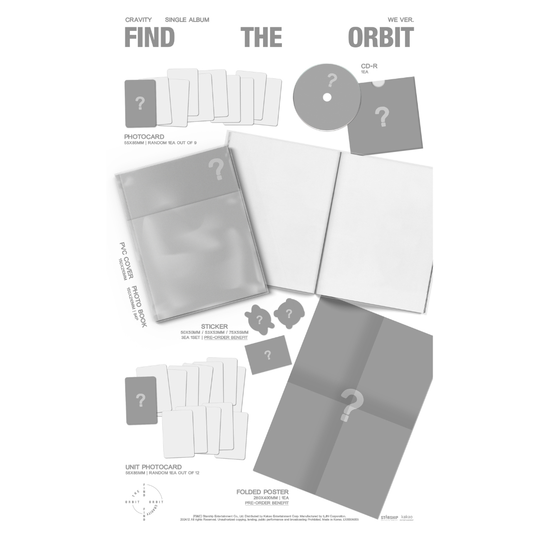 (PRE-ORDER) CRAVITY - SINGLE [FIND THE ORBIT] WE VER.