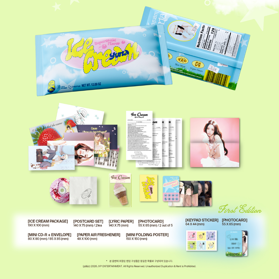(PRE-ORDER) YUNA (ITZY) - 1ST MINI ALBUM [ICE CREAM] ICE CREAM VER. - LightUpK