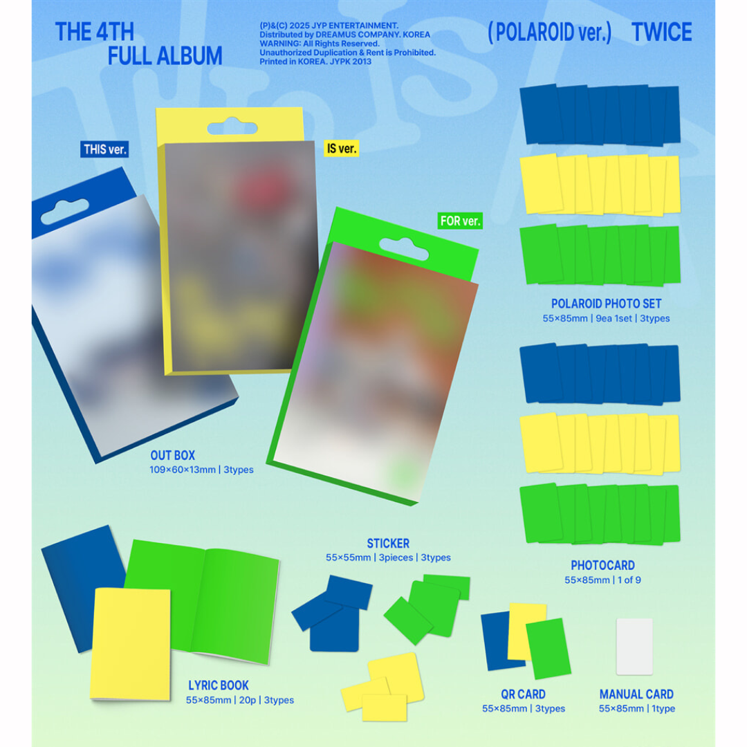TWICE - 4TH ALBUM [THIS IS FOR] (POLAROID VER.) (3 VERSIONS) - LightUpK