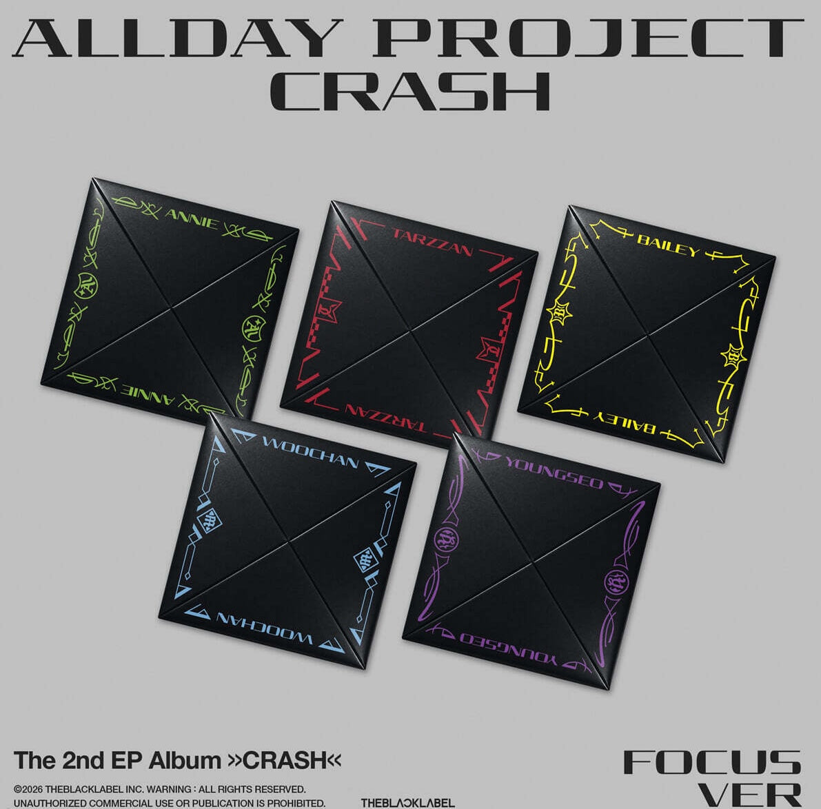 (PRE-ORDER) ALLDAY PROJECT - THE 2ND EP ALBUM [CRASH] FOCUS VER. (5 VERSIONS) RANDOM