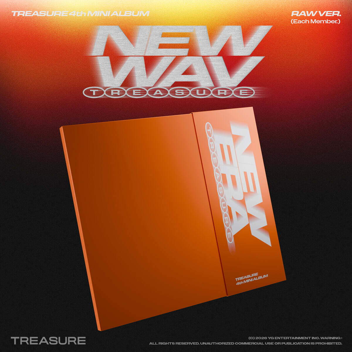 (PRE-ORDER) TREASURE - 4TH MINI ALBUM [NEW WAV] RAW VER. (10 VERSIONS) RANDOM - LightUpK