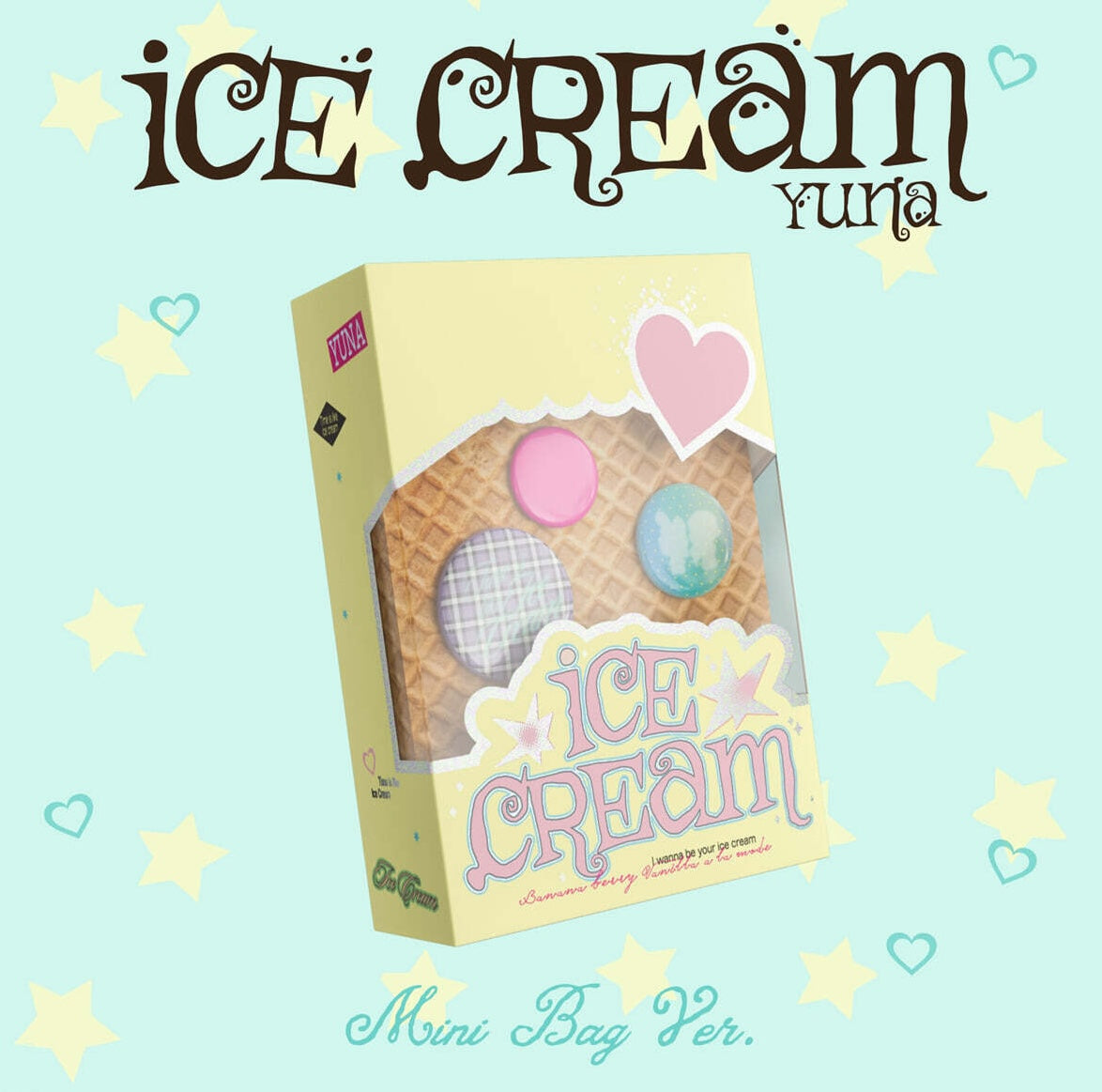 (PRE-ORDER) YUNA (ITZY) - 1ST MINI ALBUM [ICE CREAM] MINI BAG VER. (MD VER.) - LightUpK