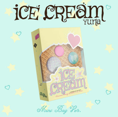 (PRE-ORDER) YUNA (ITZY) - 1ST MINI ALBUM [ICE CREAM] MINI BAG VER. (MD VER.) - LightUpK