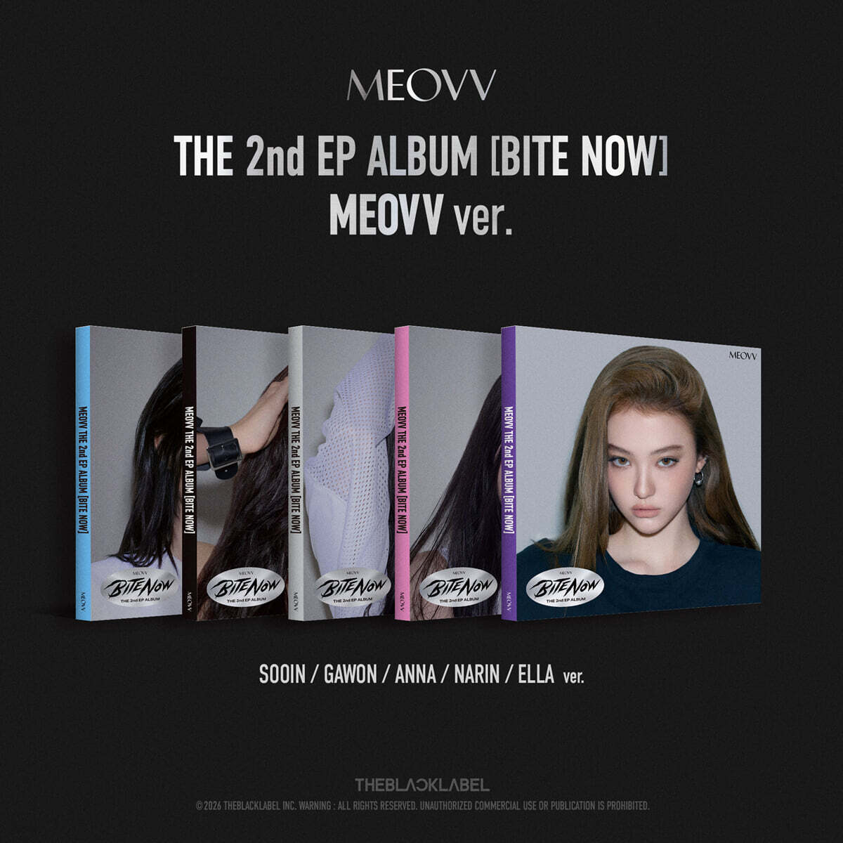 (PRE-ORDER) MEOVV - THE 2ND EP ALBUM [BITE NOW] (MEOVV VER.) (5 VERSIONS) RANDOM - LightUpK