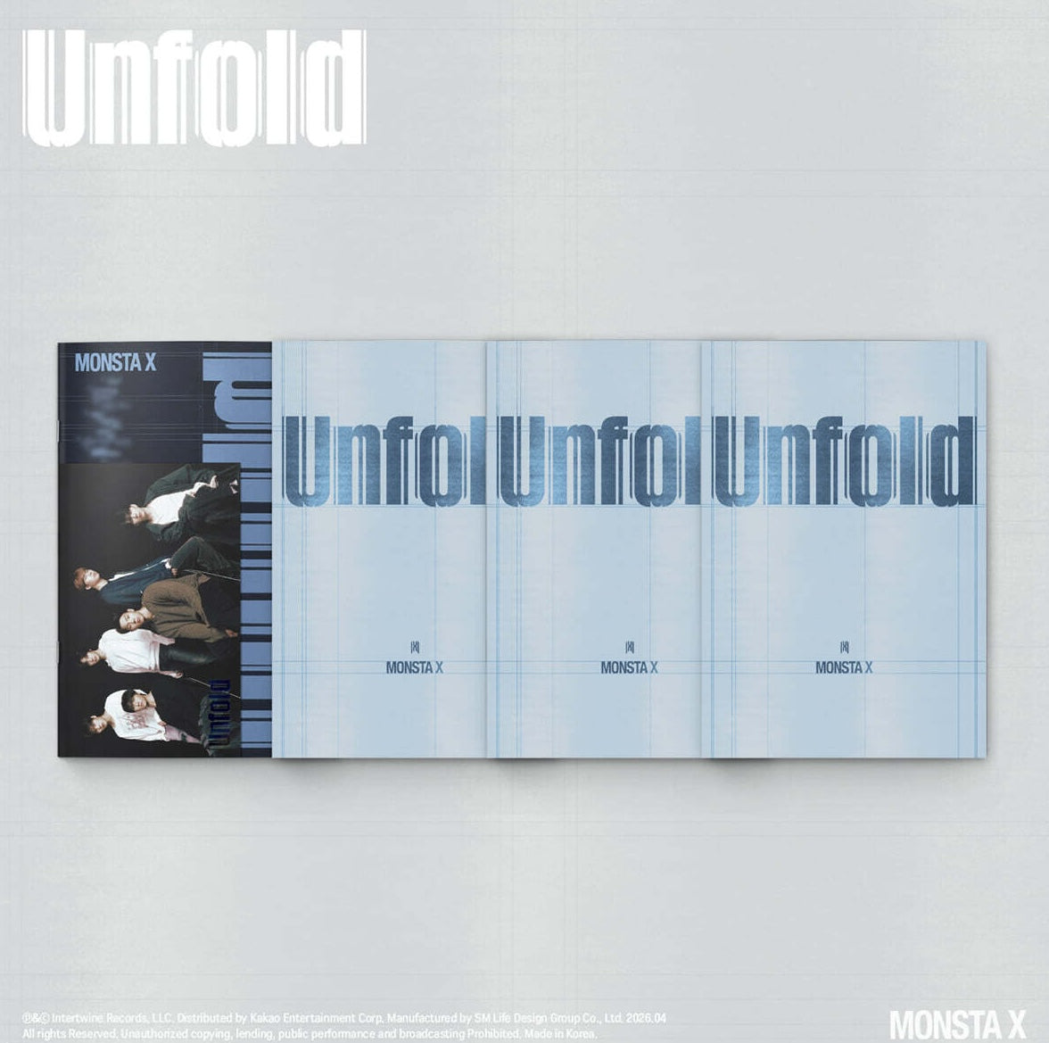 (PRE-ORDER) MONSTA X - AMERICAN STUDIO ALBUM [UNFOLD] (4 VERSIONS) RANDOM - LightUpK
