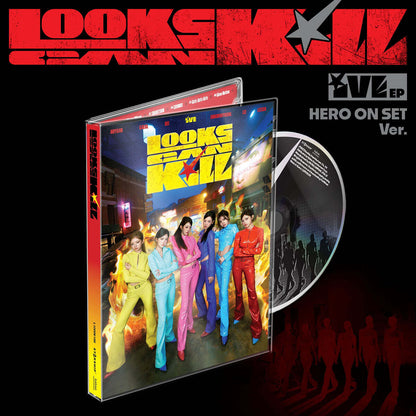 (PRE-ORDER) IVE - EP [LOOKS CAN KILL] HERO ON SET VER. - LightUpK