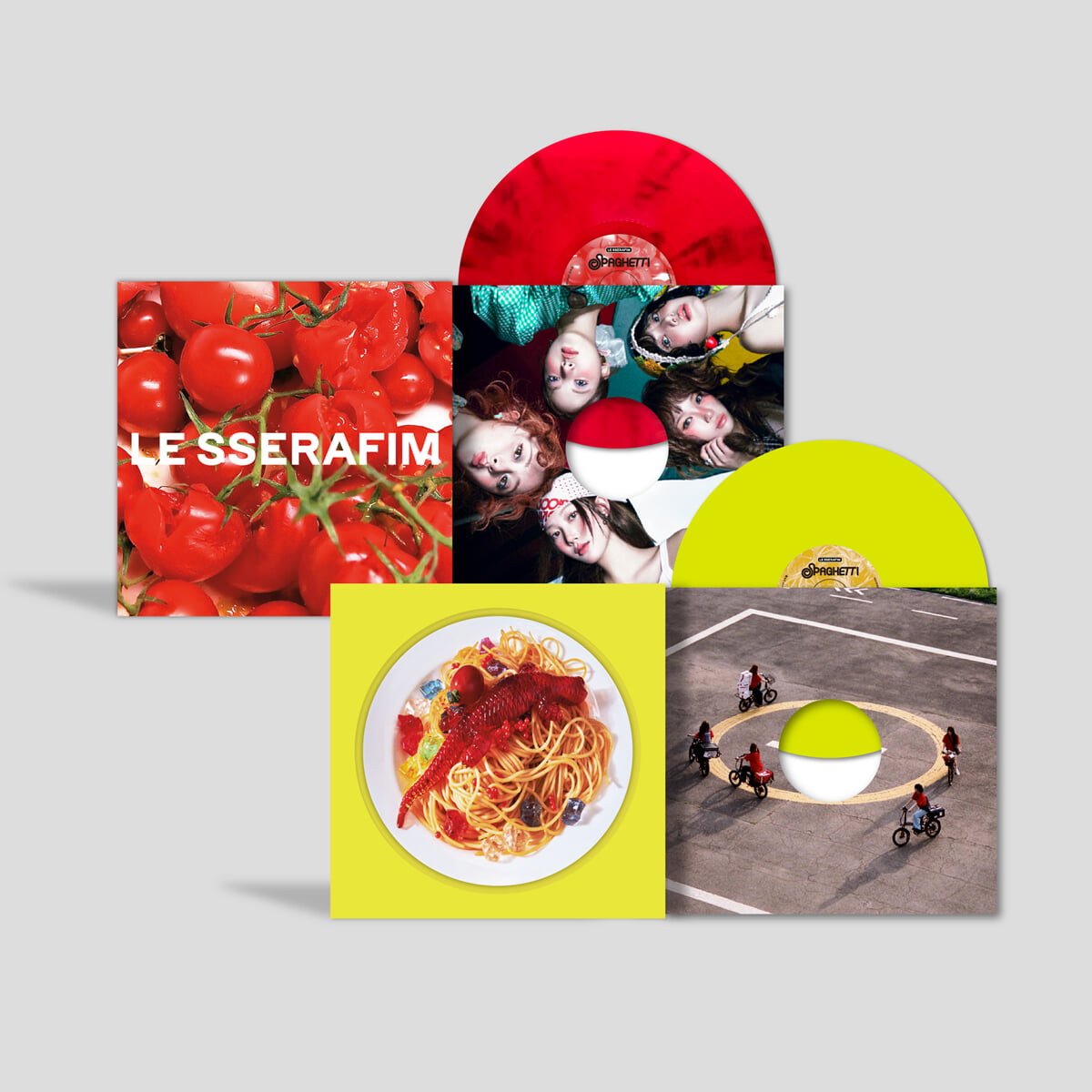 (PRE-ORDER) LE SSERAFIM - 1ST SINGLE ALBUM [SPAGHETTI] VINYL (2 VERSIONS) RANDOM - LightUpK