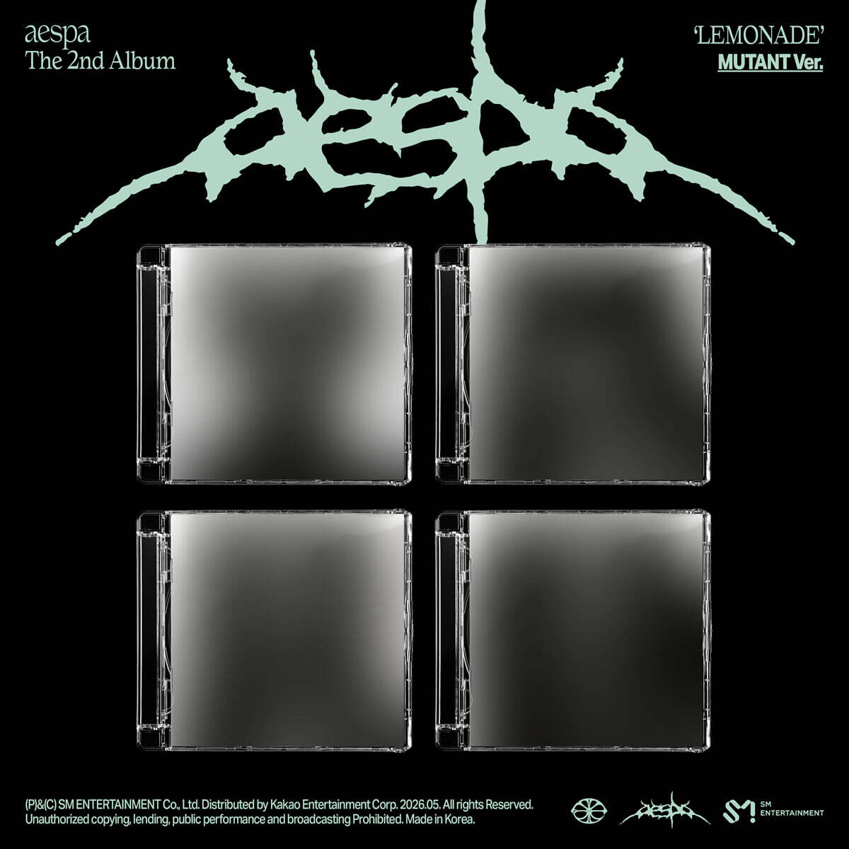(PRE-ORDER) AESPA - 2ND ALBUM [LEMONADE] (MUTANT VER.) (4 VERSIONS) RANDOM - LightUpK