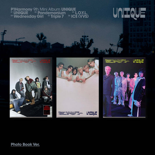 (PRE-ORDER) P1HARMONY - UNIQUE (3 VERSIONS) RANDOM - LightUpK