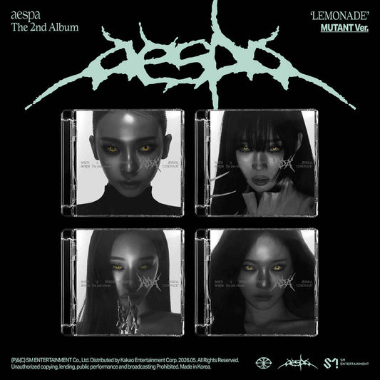 (PRE-ORDER) AESPA - 2ND ALBUM [LEMONADE] (MUTANT VER.) (4 VERSIONS) RANDOM - LightUpK