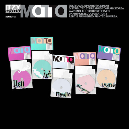 (PRE-ORDER) ITZY - [MOTTO] MEMBER VER. (5 VERSIONS) RANDOM - LightUpK