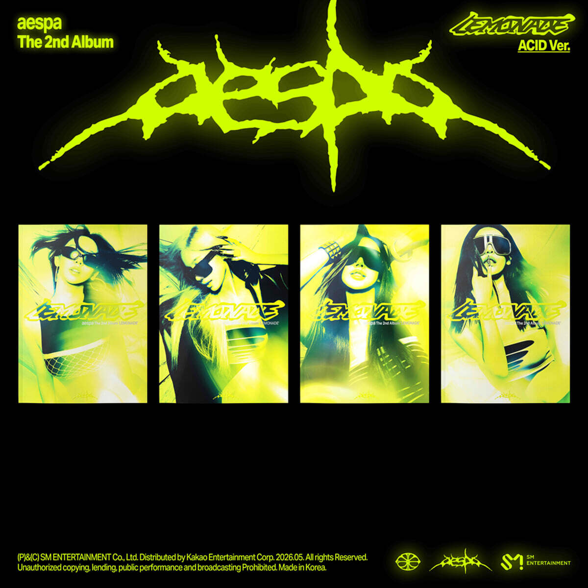 (PRE-ORDER) AESPA - 2ND ALBUM [LEMONADE] (ACID VER.) (4 VERSIONS) RANDOM