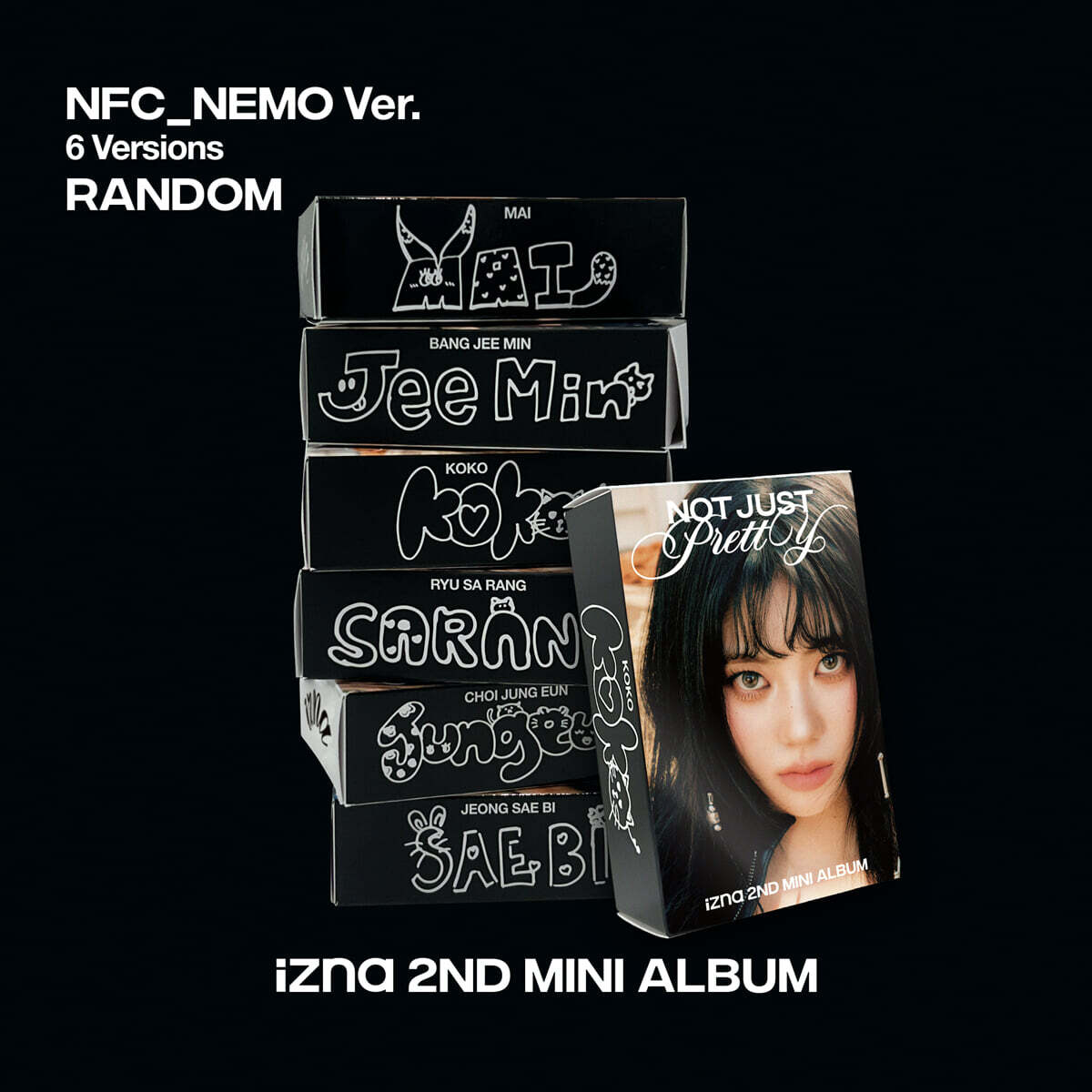 (PRE-ORDER) IZNA - 2ND MINI ALBUM [NOT JUST PRETTY] NFC_NEMO VER. (6 VERSIONS) RANDOM - LightUpK