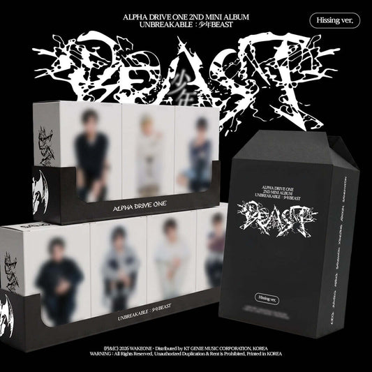 (PRE-ORDER) ALPHA DRIVE ONE - 2ND MINI ALBUM [UNBREAKABLE : 少年BEAST] HISSING VER. (7 VERSIONS) RANDOM