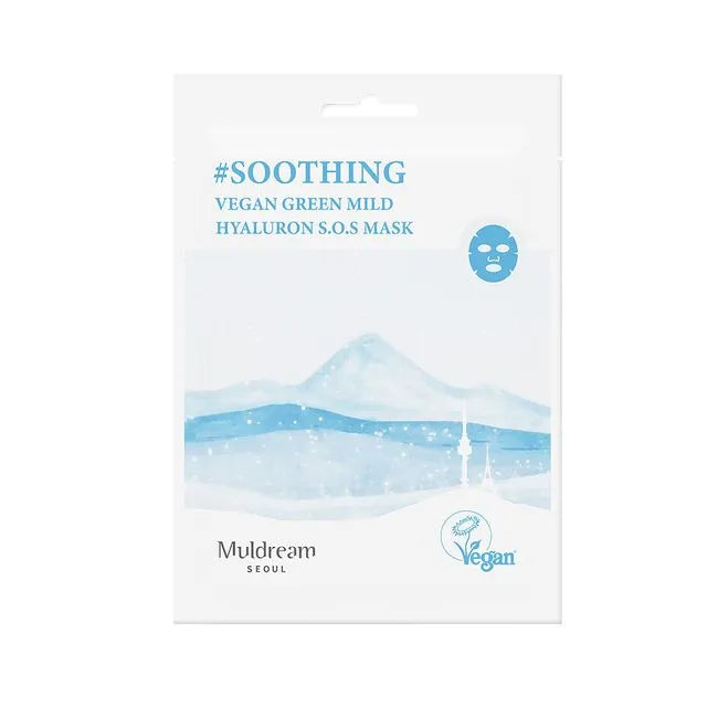 MULDREAM - #SOOTHING VEGAN GREEN MILD HYALURON S.O.S MASK (1 EACH)
