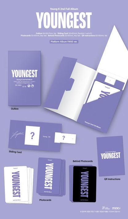 (PRE-ORDER) YOUNG K (DAY6) - YOUNGEST (PLATFORM ALBUM FANS VER.)
