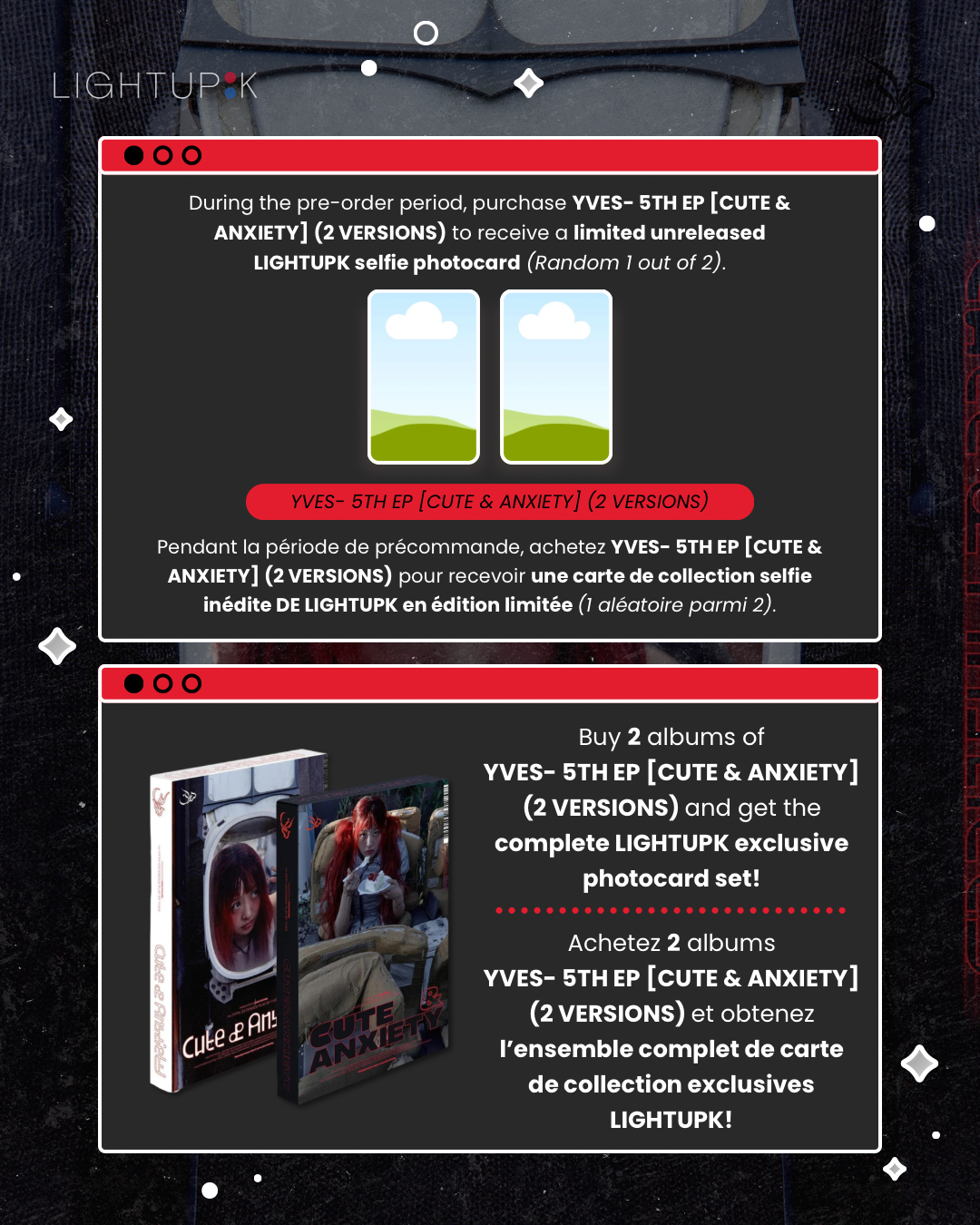 (PRE-ORDER) YVES - CUTE & ANXIETY (2 VERSIONS) - LightUpK