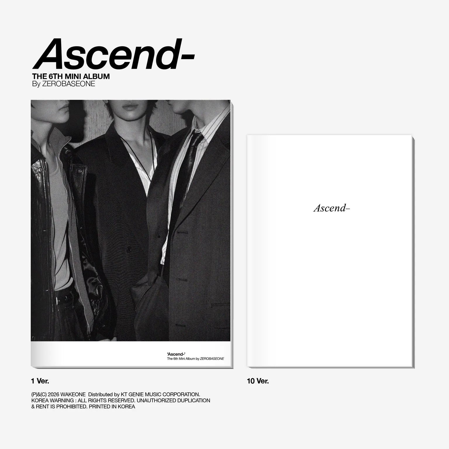 (PRE-ORDER) ZEROBASEONE - THE 6TH MINI ALBUM [ASCEND-] (2 VERSIONS) RANDOM - LightUpK