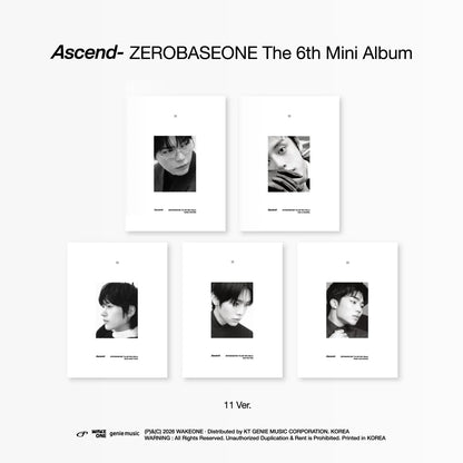 (PRE-ORDER) ZEROBASEONE - THE 6TH MINI ALBUM [ASCEND-] 11 VER. (5 VERSIONS) RANDOM - LightUpK