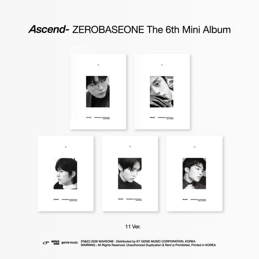 (PRE-ORDER) ZEROBASEONE - THE 6TH MINI ALBUM [ASCEND-] 11 VER. (5 VERSIONS) RANDOM - LightUpK