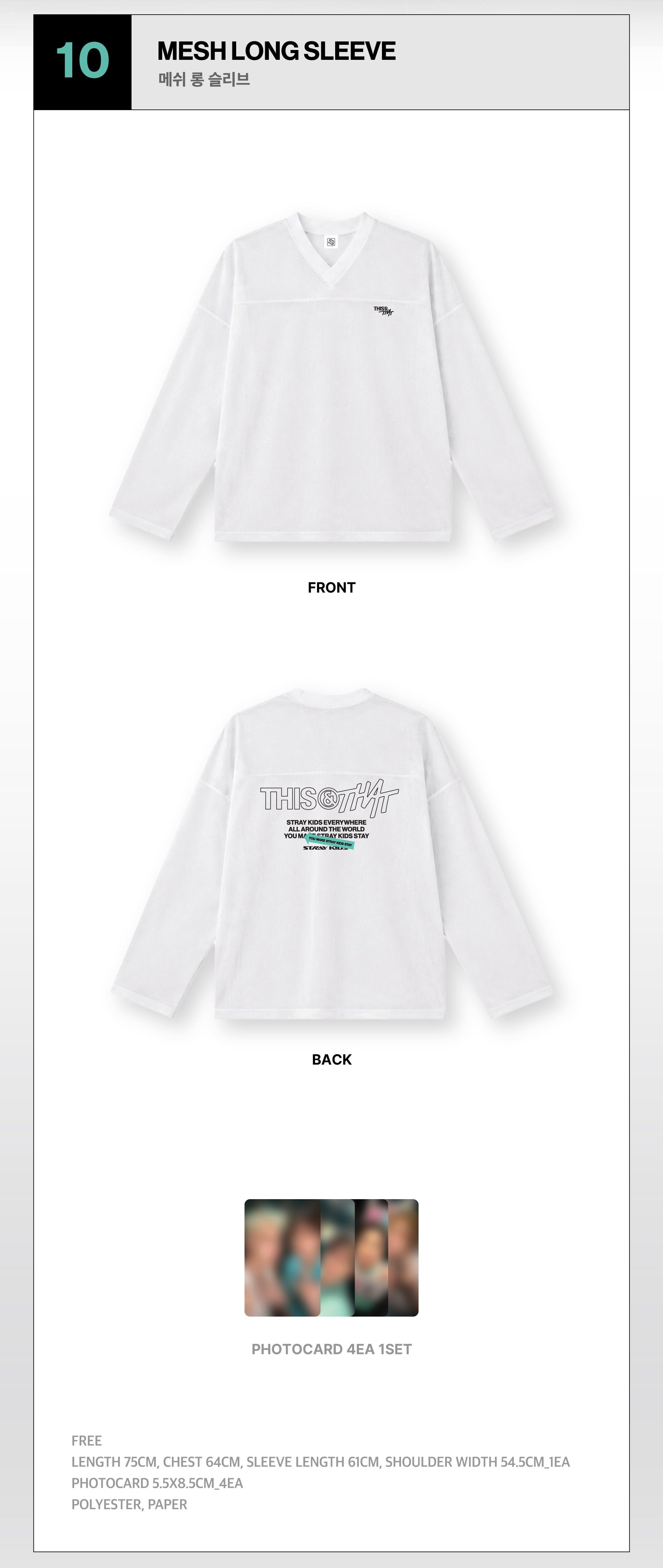 (PRE-ORDER) STRAY KIDS - MESH LONG SLEEVE - THIS & THAT MD