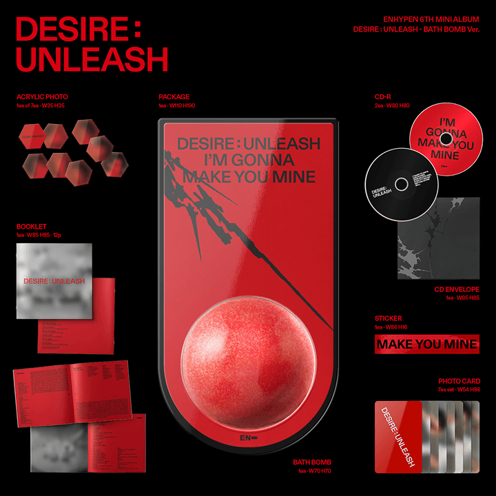 ENHYPEN - 6TH MINI ALBUM [DESIRE : UNLEASH] ((BATH BOMB VER.) - LightUpK