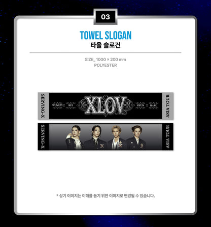 (PRE-ORDER) XLOV - TOWEL SLOGAN [2026 XLOV ASIA TOUR [SERVING-X] OFFICIAL MD]