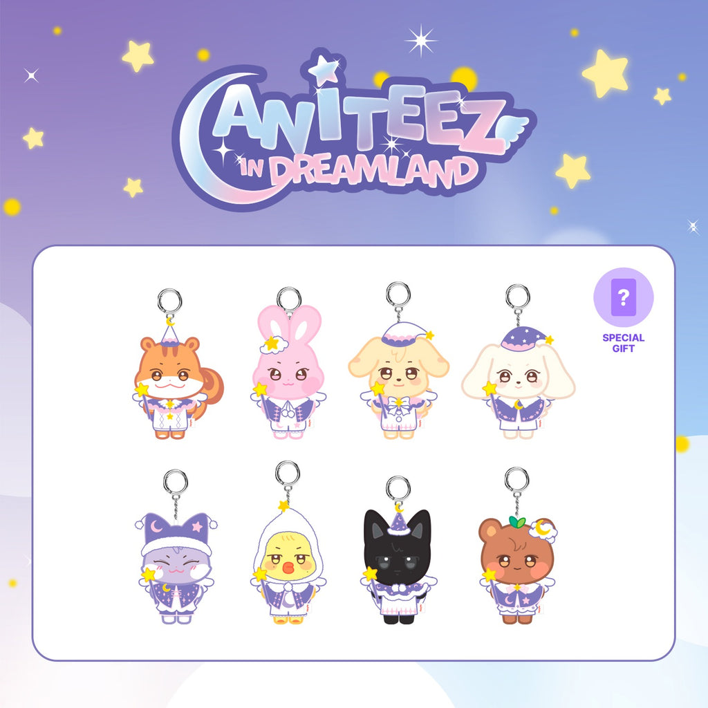 (PRE-ORDER) ATEEZ X ANITEEZ [ANITEEZ IN DREAMLAND] MD 04. PLUSH KEYRING Guardian Angel (8 VERSIONS)