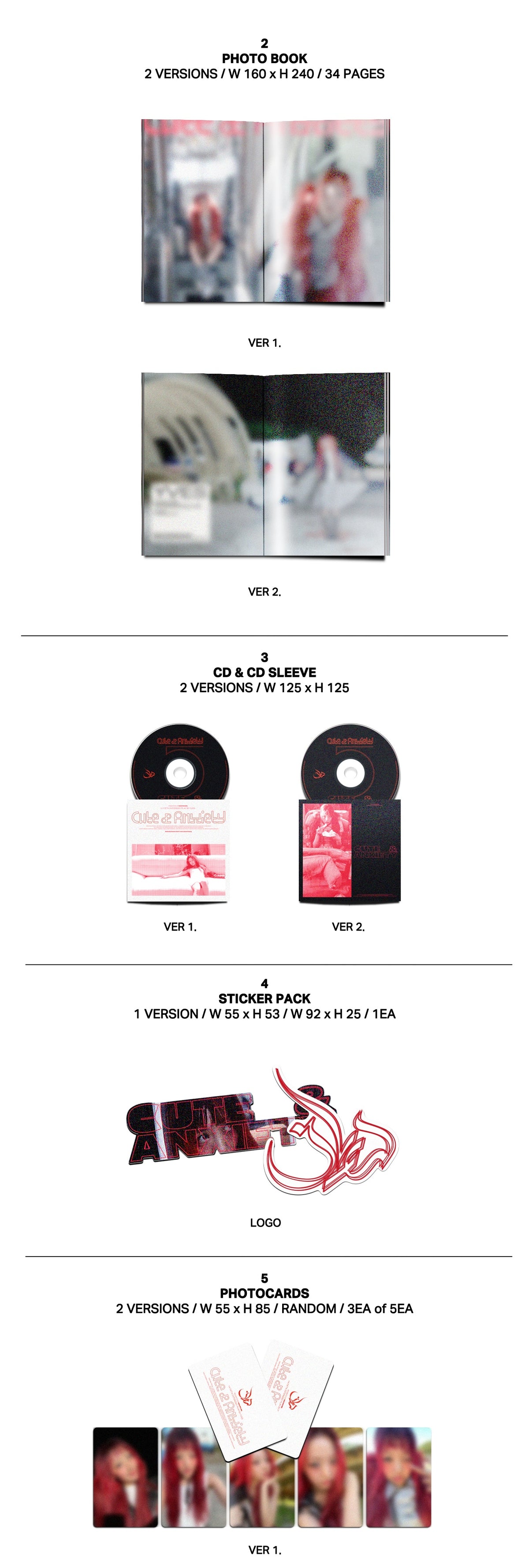 (PRE-ORDER) [hello82] [hello82 EXCLUSIVE] YVES - CUTE & ANXIETY (2 VERSIONS)