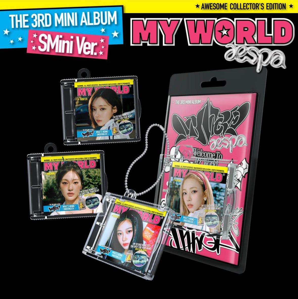 AESPA - MY WORLD (3RD MINI ALBUM) [SMINI VER.] (4 VERSIONS)