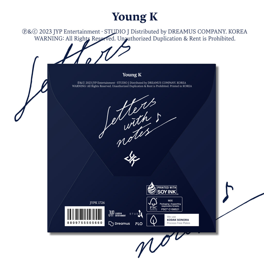YOUNG K (DAY6) - LETTRES AVEC NOTES (DIGIPACK VER.)