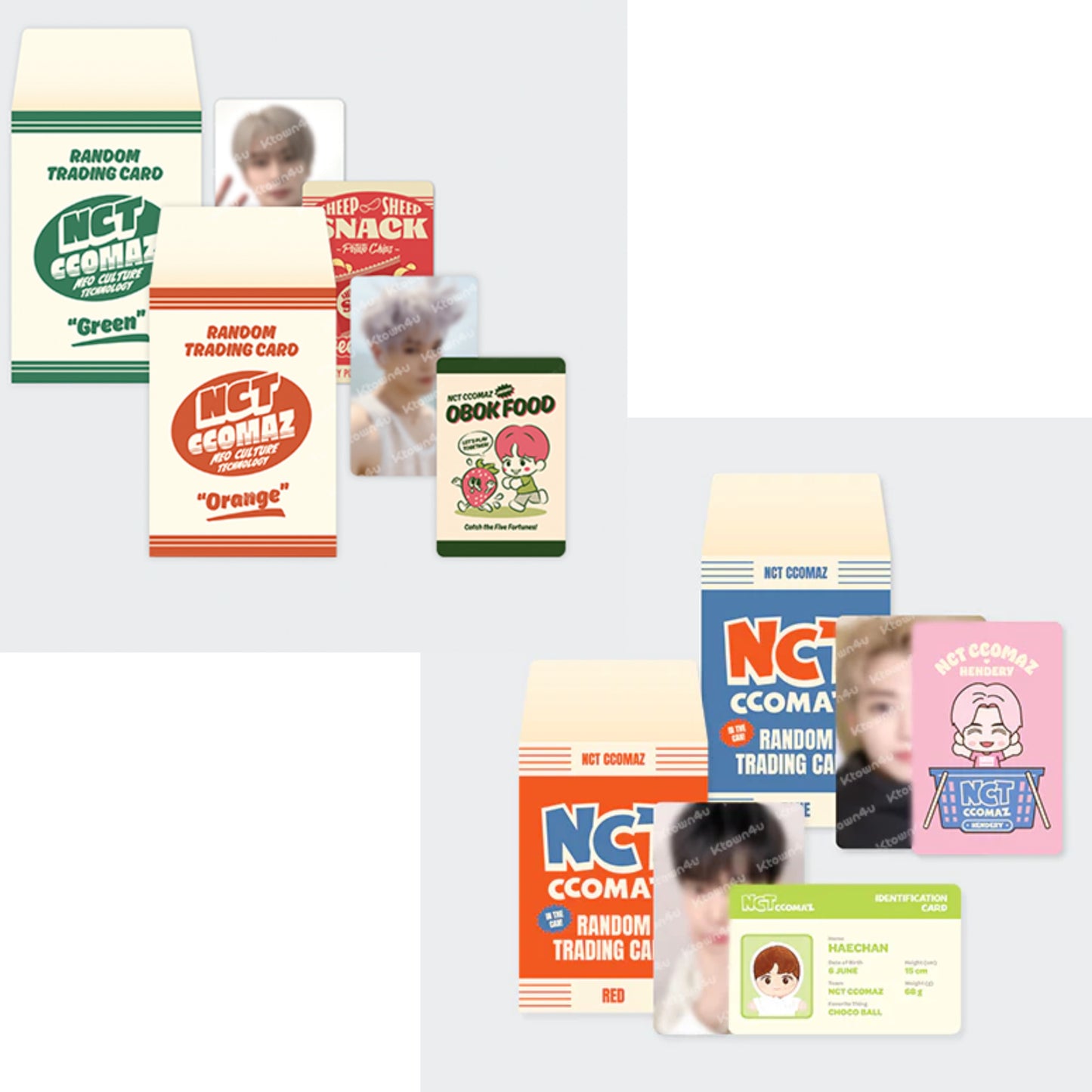 (4 PACK SET) NCT CCOMAZ TRADING CARDS