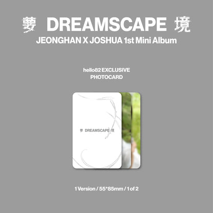 (PRE-ORDER) [hello82] [hello82 EXCLUSIVE] JEONGHAN x JOSHUA - JxJ 1ST MINI 'DREAMSCAPE' (2 VERSIONS)
