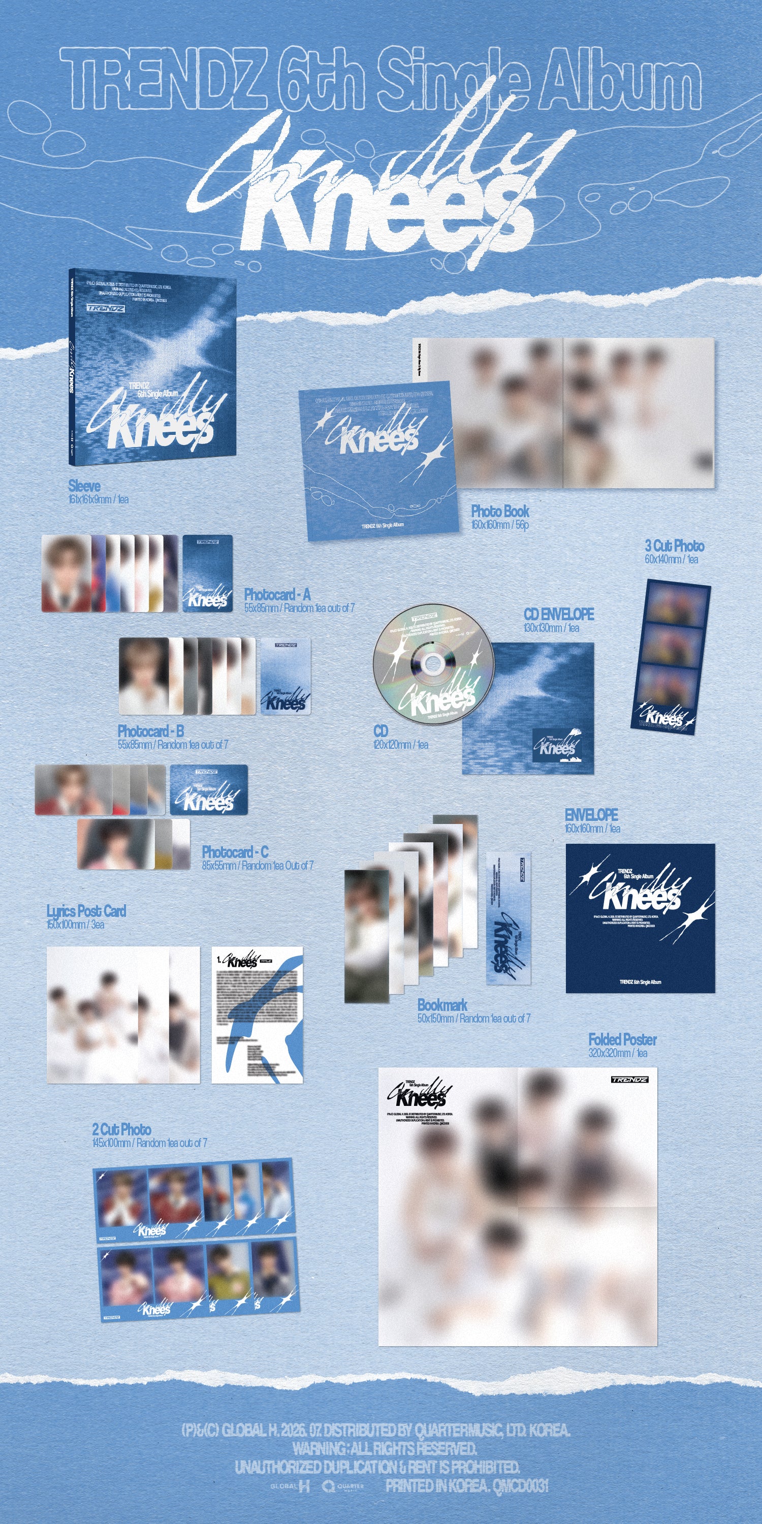 (PRE-ORDER) TRENDZ - 6TH SINGLE ALBUM [ON MY KNEES]