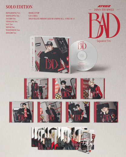 ATEEZ - BAD [5TH JP SINGLE ALBUM - MEMBER SOLO EDITION] (8 VERSIONS)