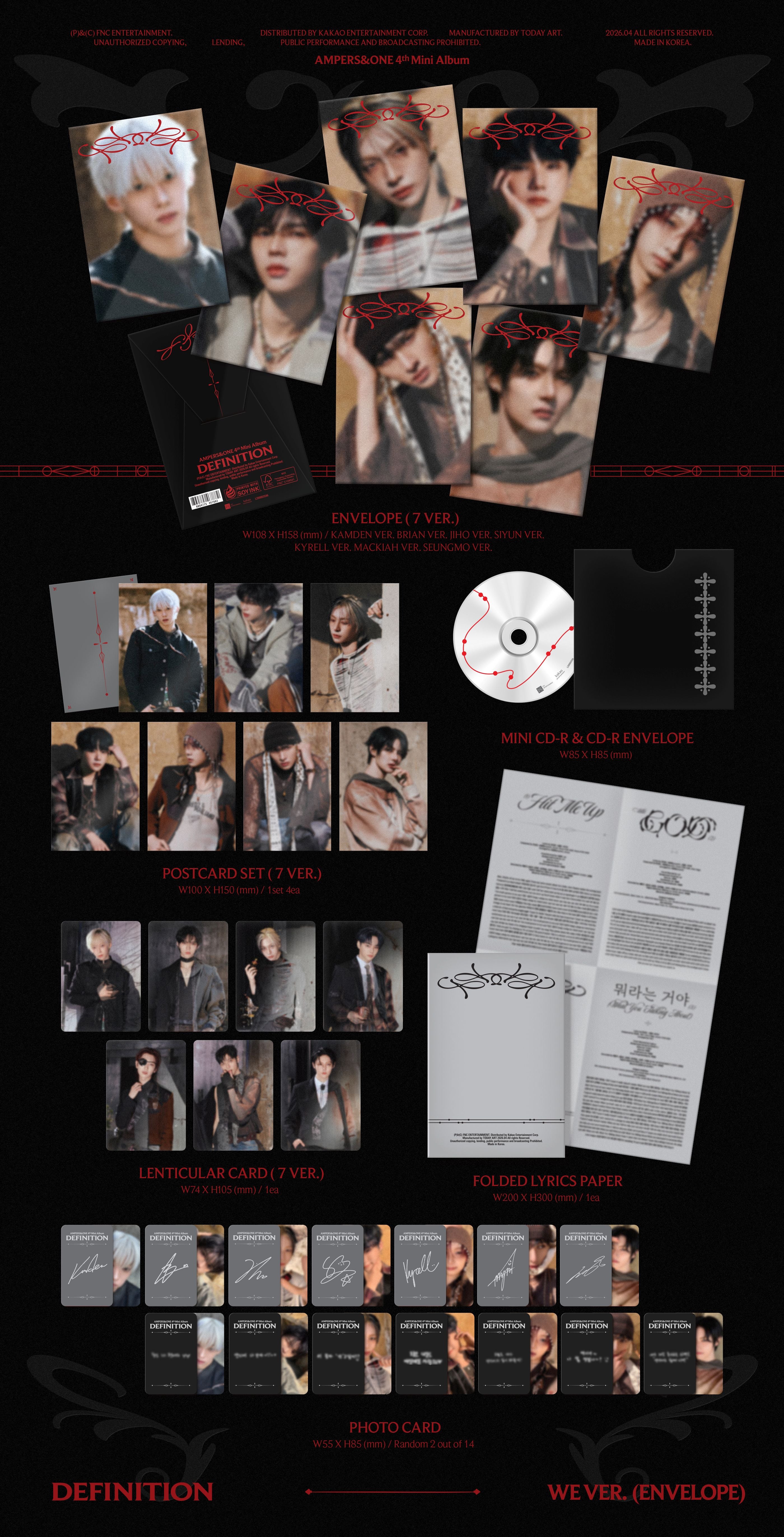 AMPERS&ONE - 4TH MINI ALBUM [DEFINITION] (WE VER.) (7 VERSIONS) - LightUpK